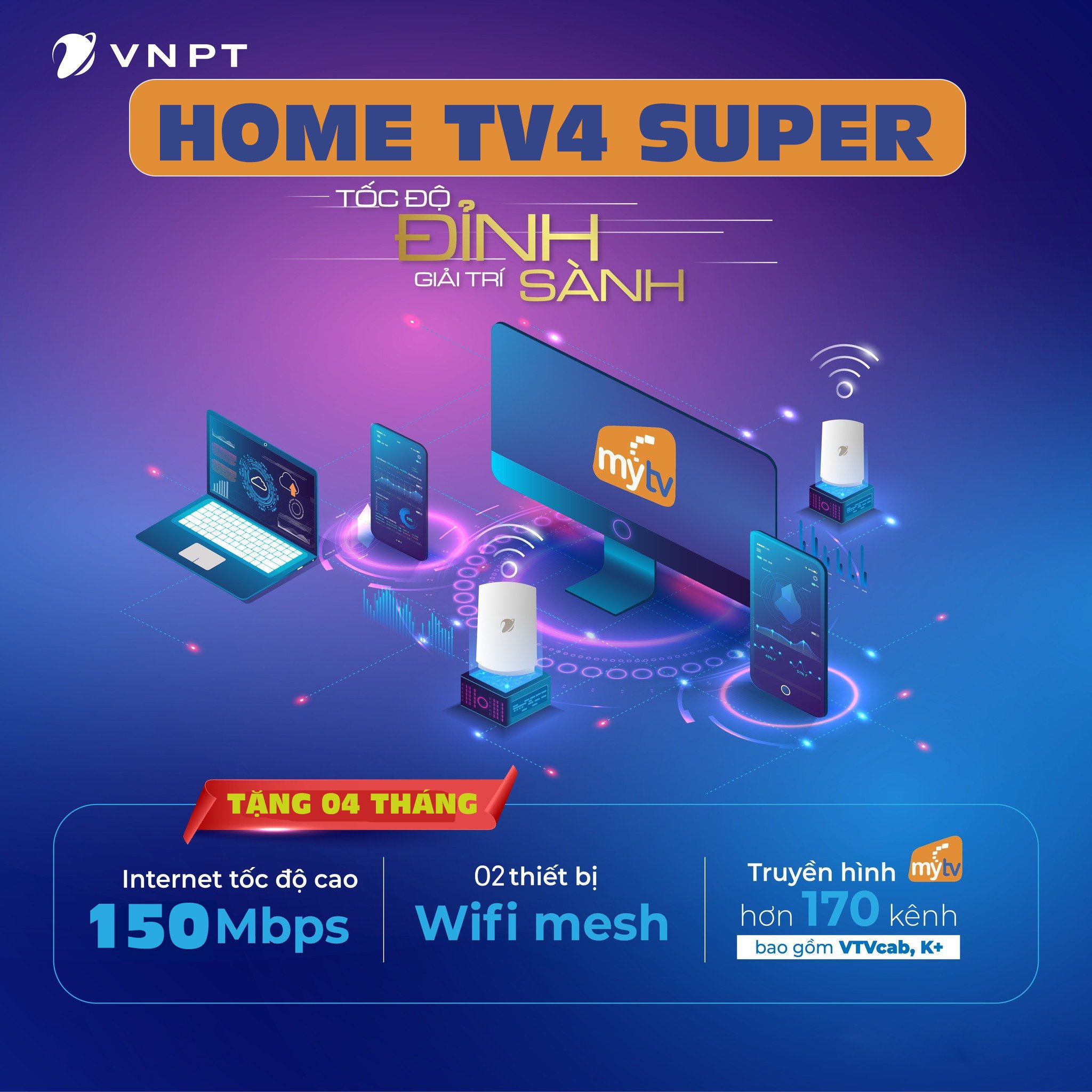 Gói Home Tv4 Super Vnpt, gói home tv4 super, gói home tv 4 super, gói cước home tv4 super vnpt