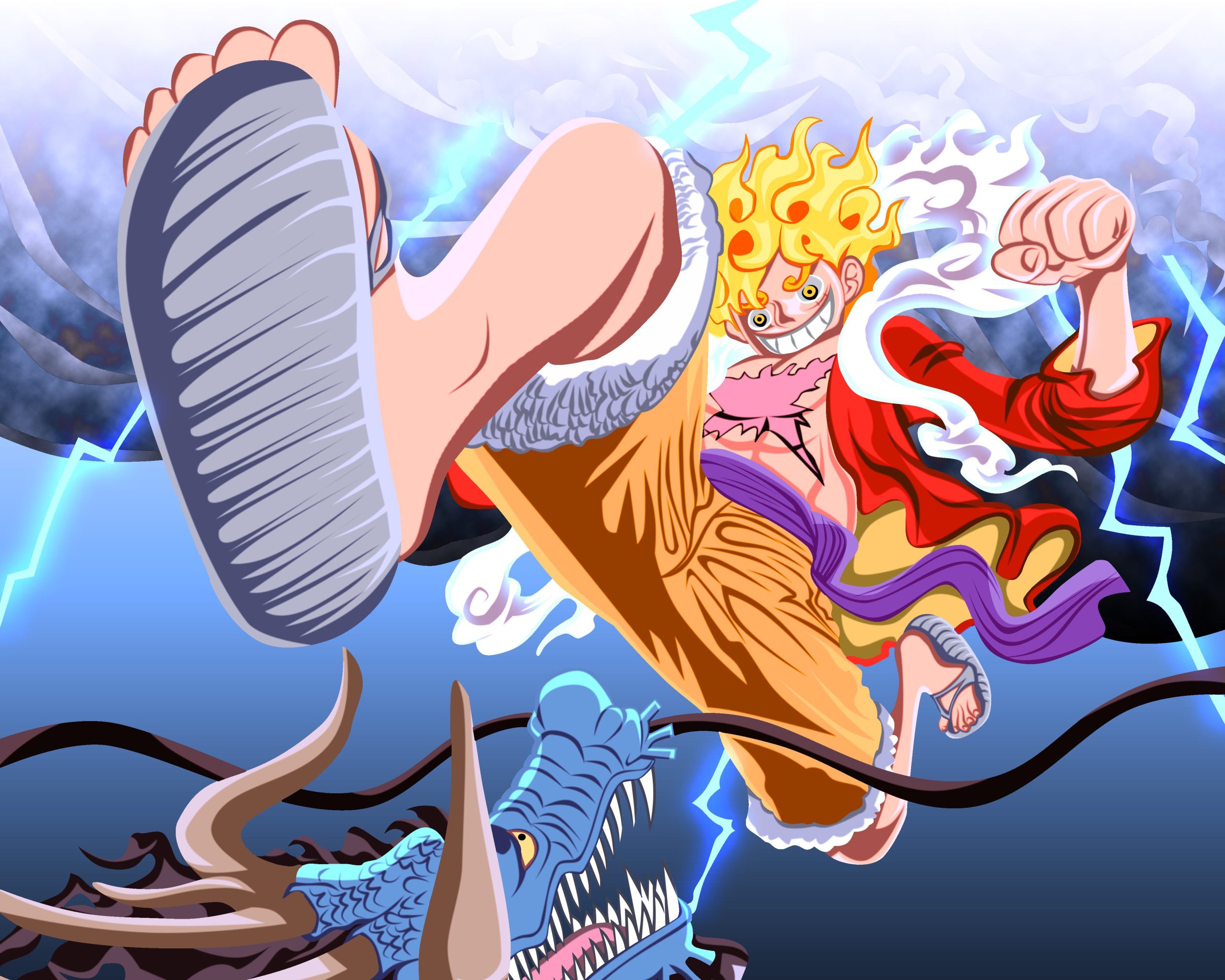 Hình Nền One Piece Luffy Gear 5 Dành Cho điện Thoại, Máy Tính