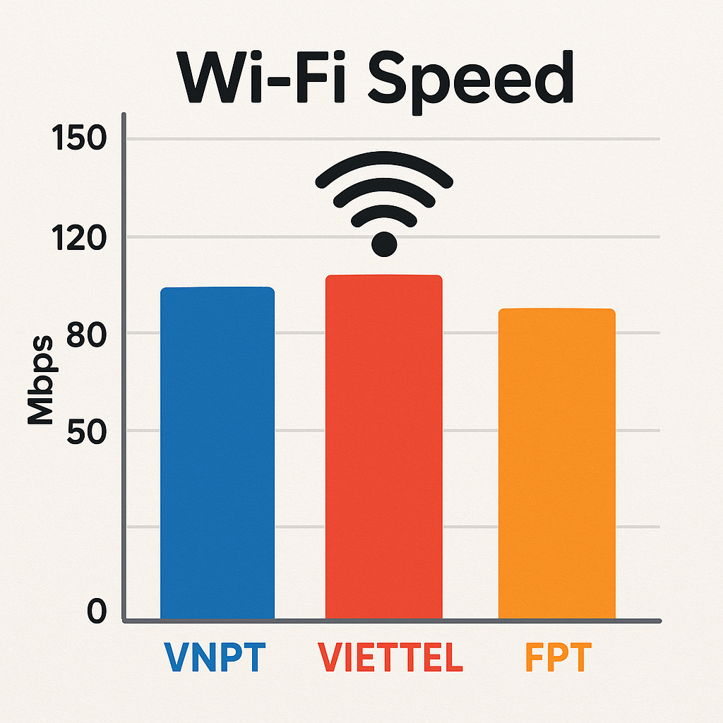 Biểu đồ So Sánh Các Nhà Mạng Wifi Mạnh Nhất Hiện Nay