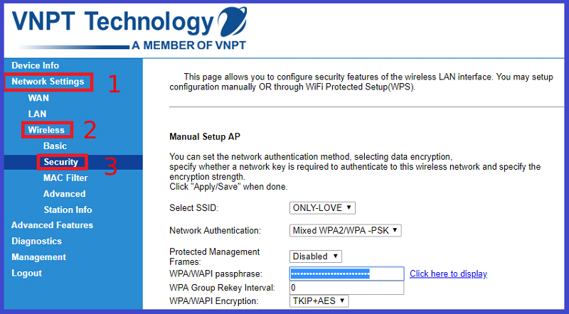 cài đặt wifi modem vnpt 