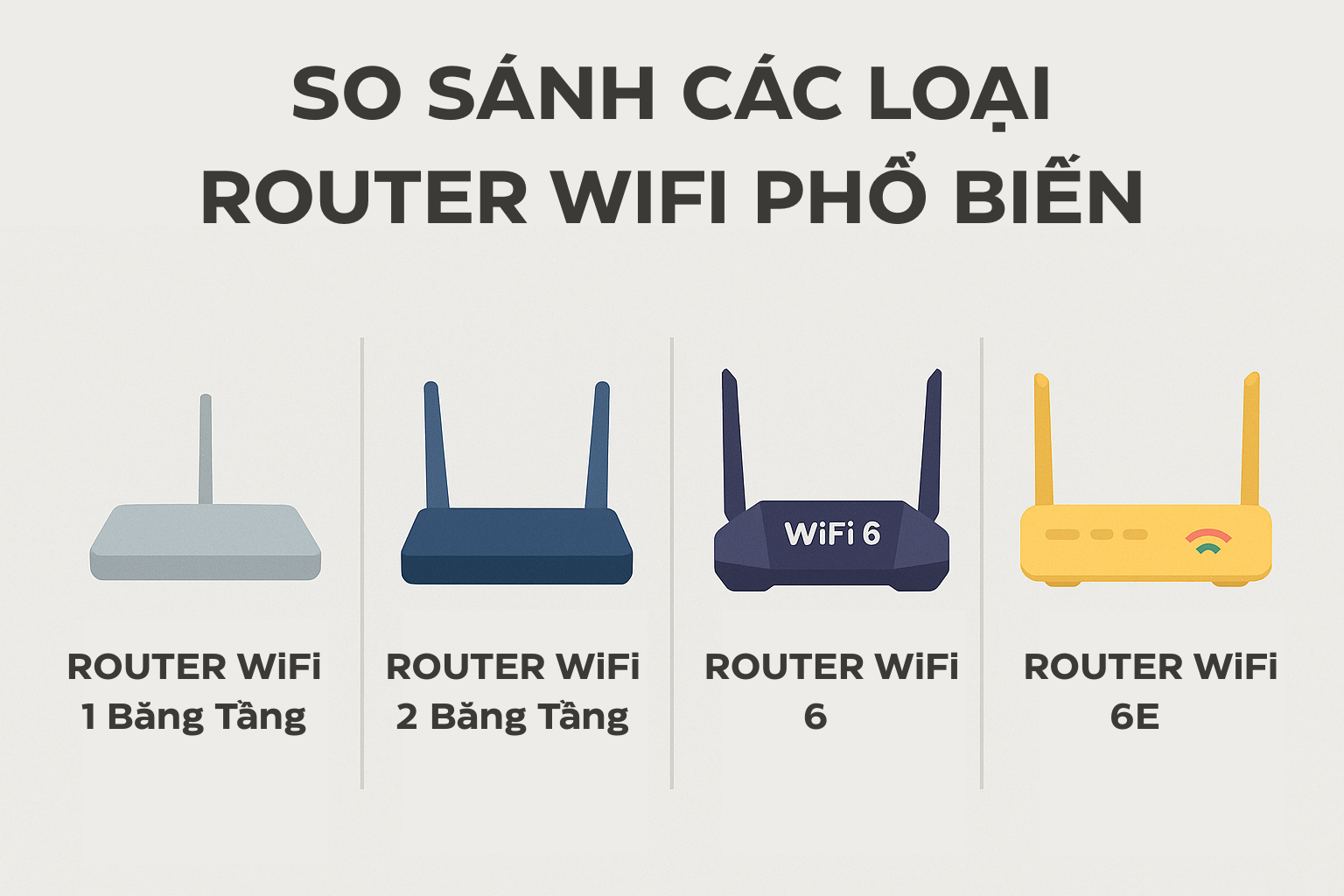 So SÁnh CÁc LoẠi Router Wifi PhỔ BiẾn