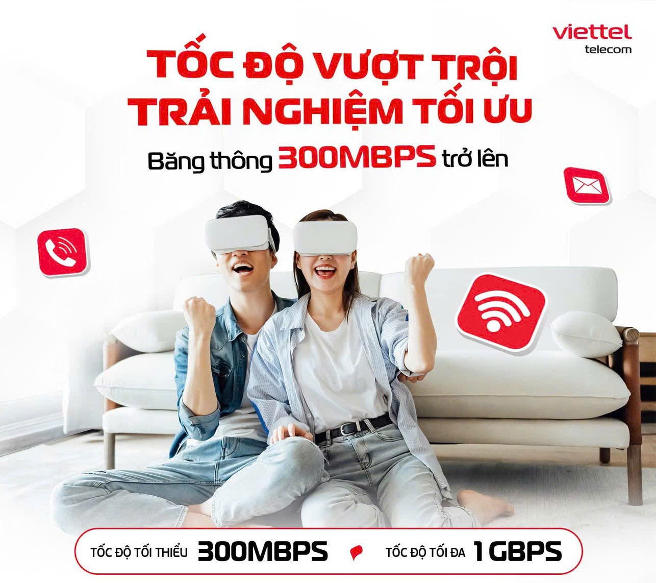 Nhà Mạng Viettel Với Tốc độ Giao động Từ 300mbps 1gbps