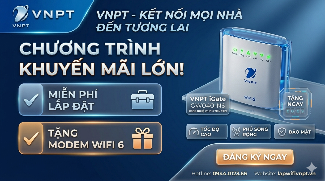Khuyến Mãi Lắp đặt Mạng Internet Wifi Vnpt Huế