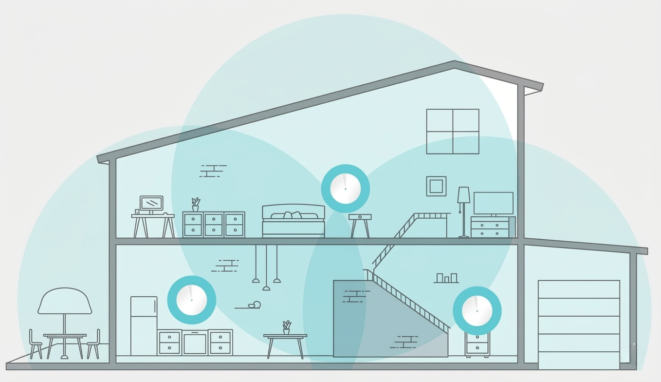 Mô Hình Nhà Sử Dụng Wifi Mesh Của Vnpt Tại Thuận An