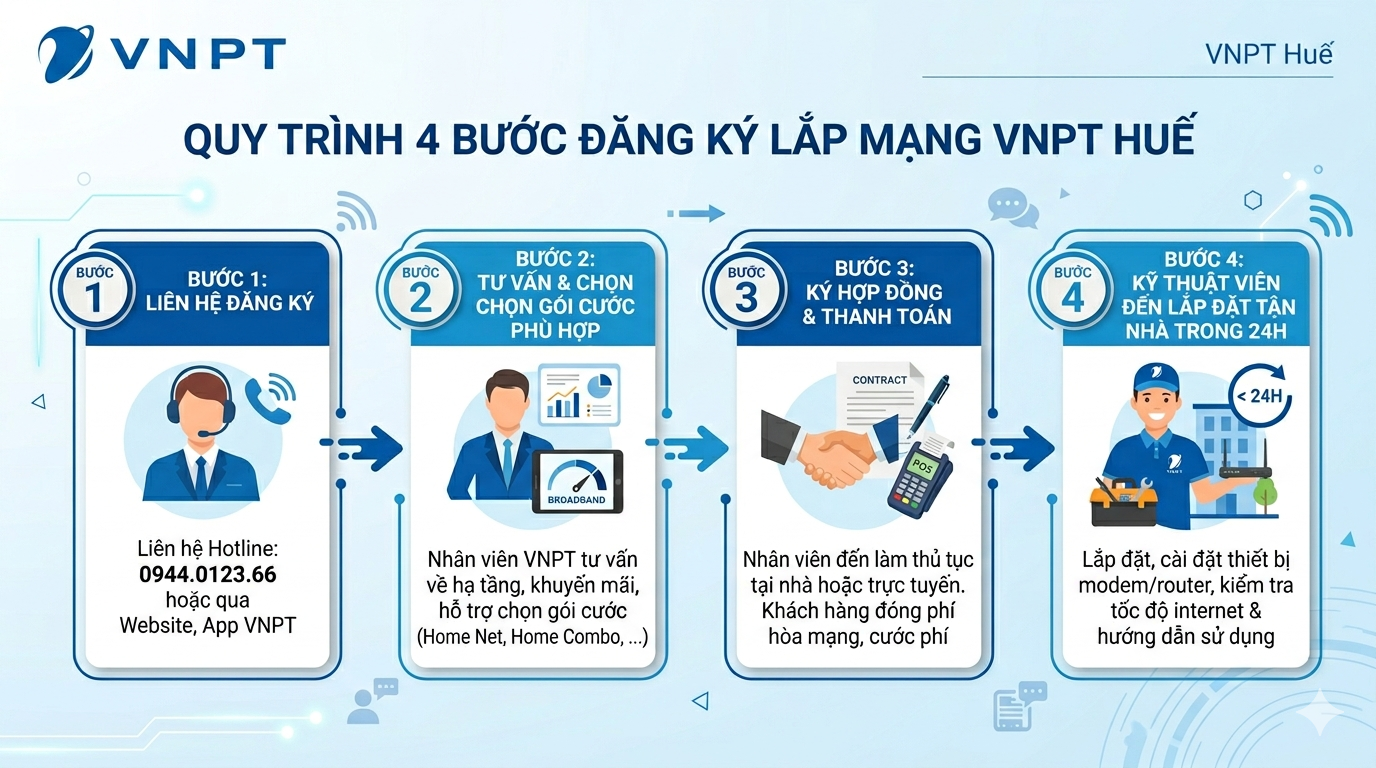 Quy Trình đăng Ký Lắp Mạng Wifi Vnpt Tại Huế