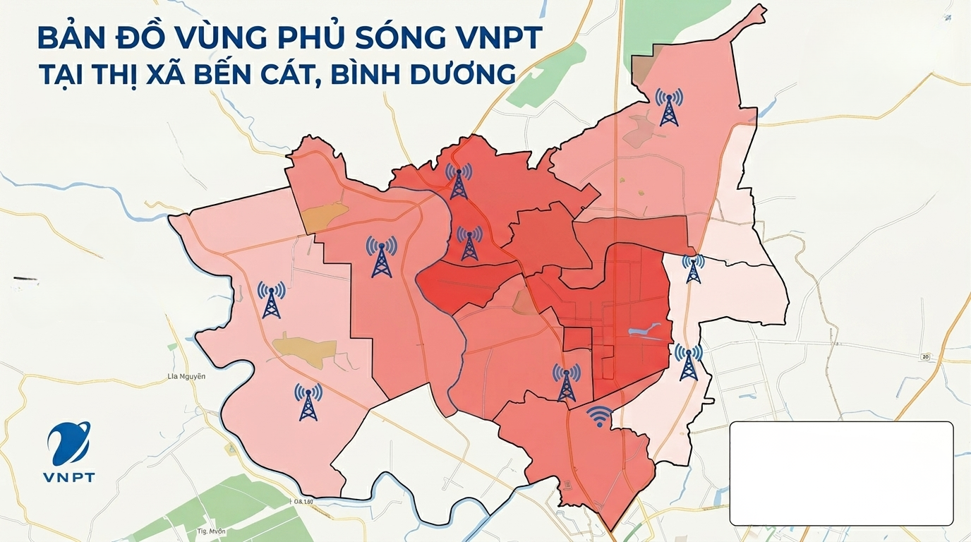 Bản đồ Hạ Tầng Internet Cáp Quang Vnpt Phủ Sóng Tại Bến Cát