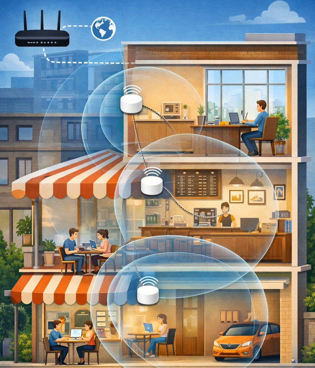 Bố Trí Thiết Bị Wifi Mesh Phù Hợp