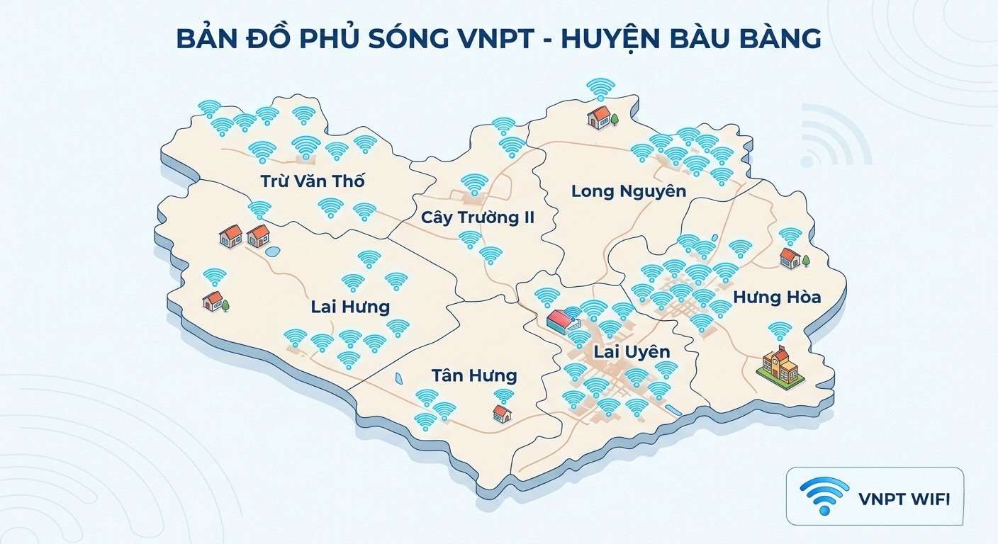 Hạ Tầng Internet Cáp Quang Vnpt đã Phủ Sóng Tại Bàu Bàng
