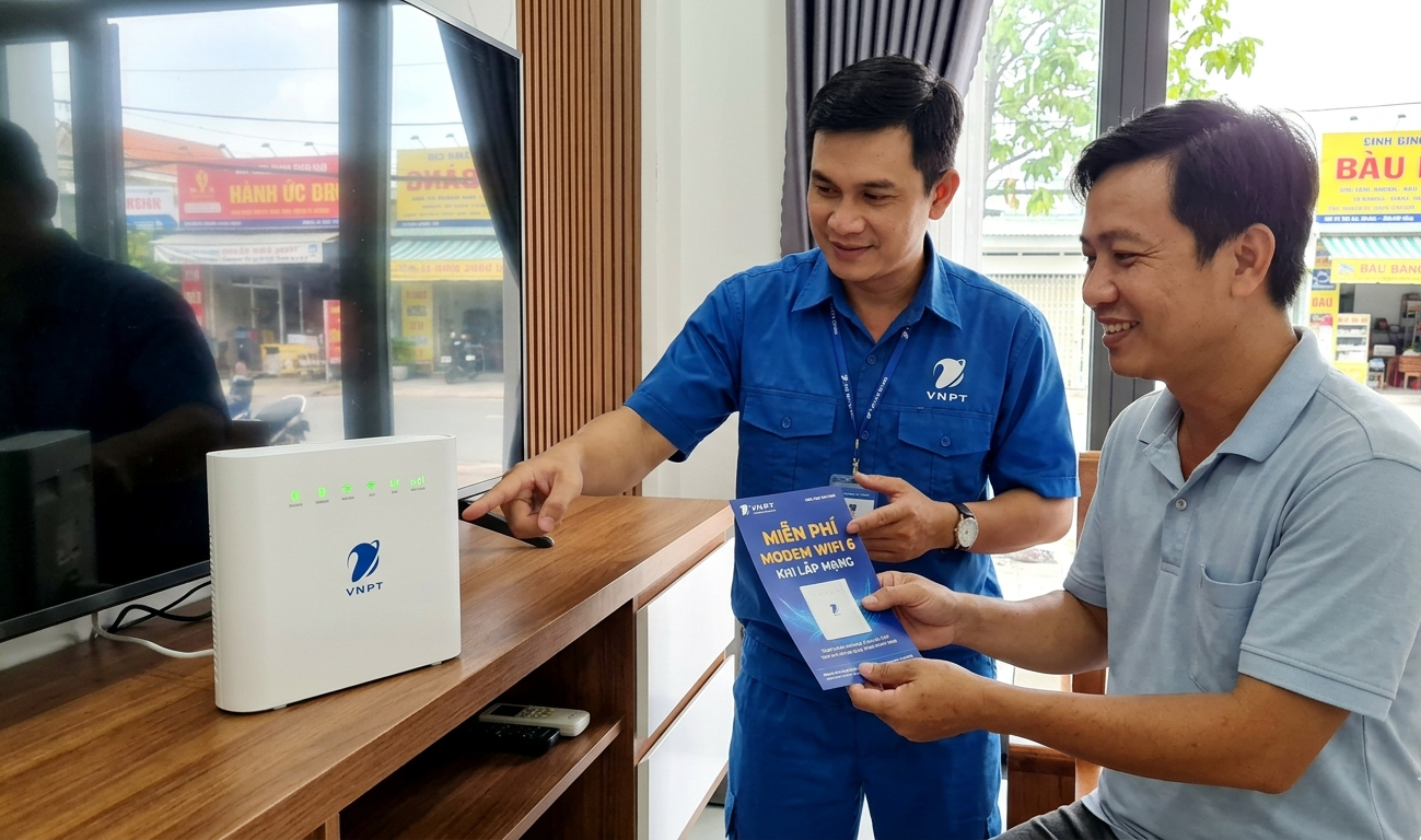 Thiết Bị Modem Wifi 6 Tại Nhà Khách Hàng Bàu Bàng