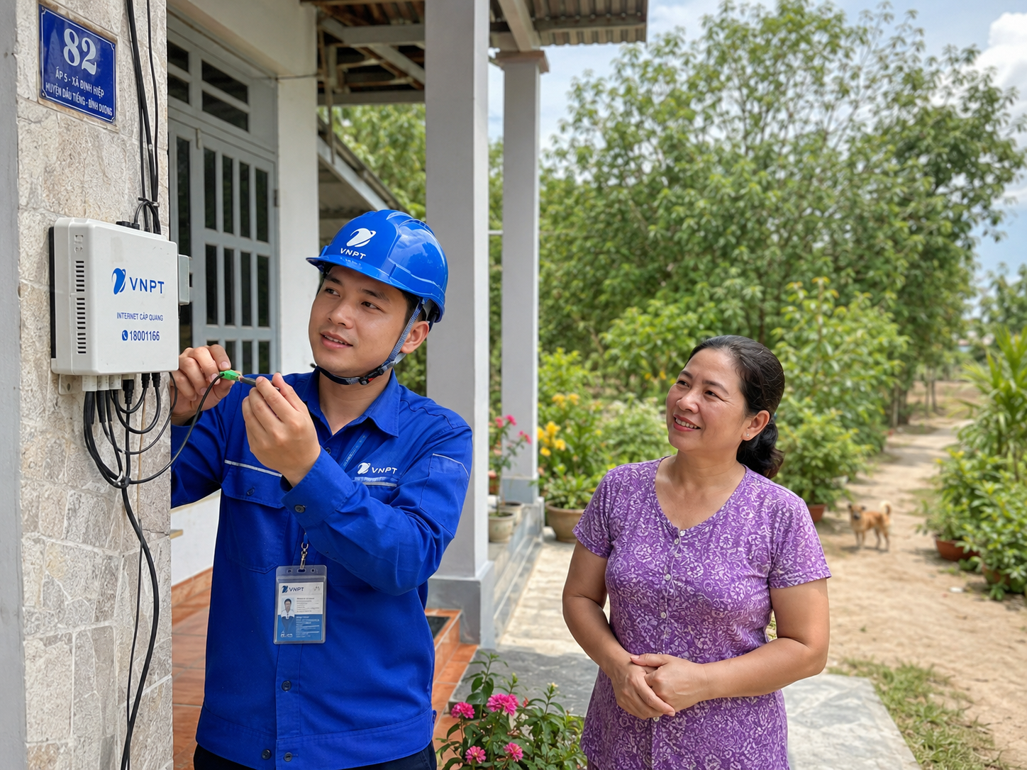 Triển Khai Lắp Mạng Vnpt Tại Dầu Tiêng Cho Một Hộ Dân