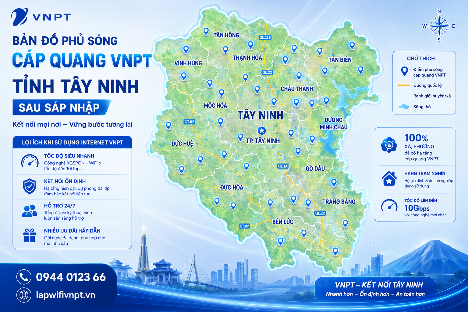 Hạ Tầng Internet Cáp Quang Vnpt Tây Ninh Sau Sát Nhập
