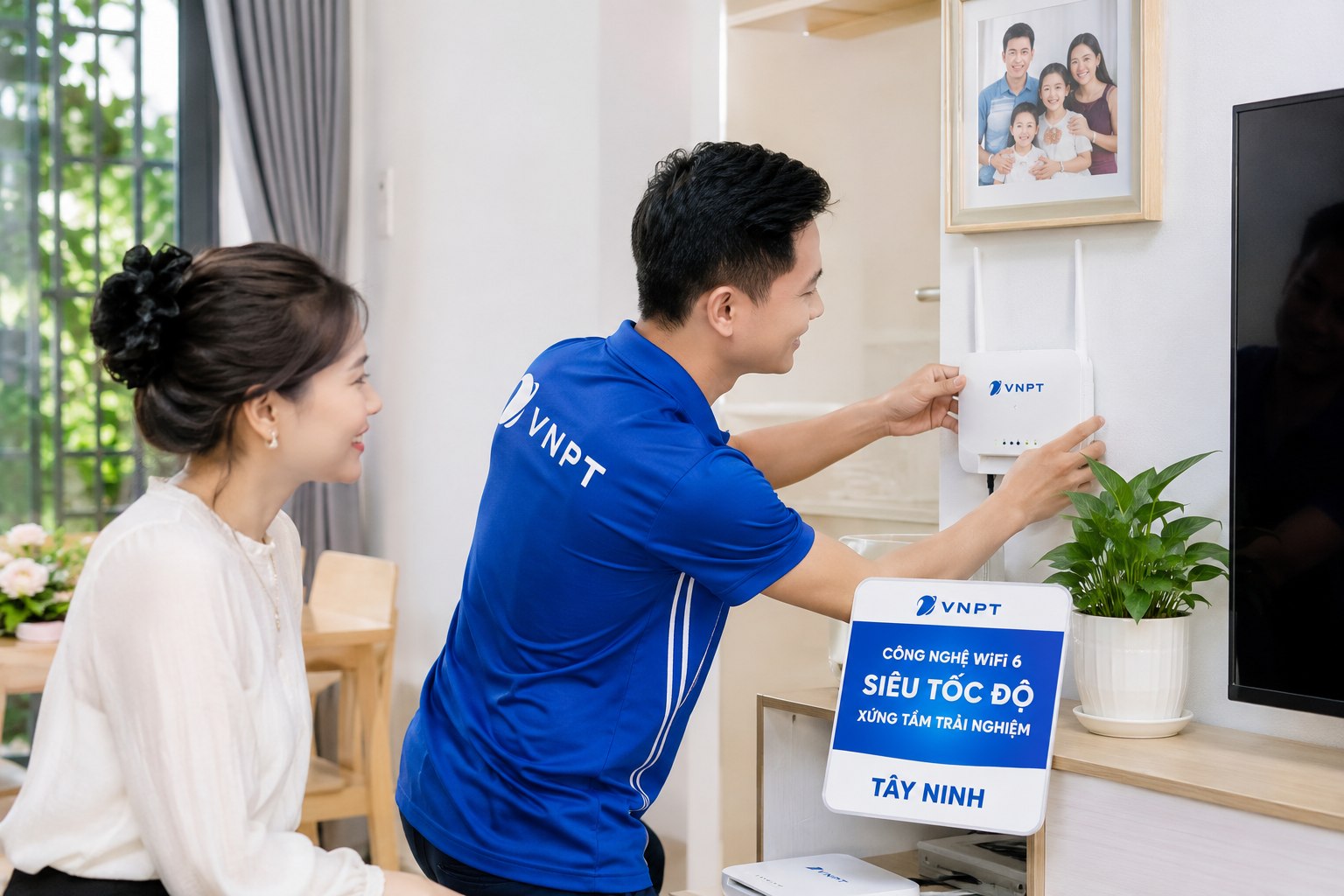 Kỹ Thuật Viên Lắp Mạng Wifi Vnpt Tại Nhà Khách Hàng Tây Ninh