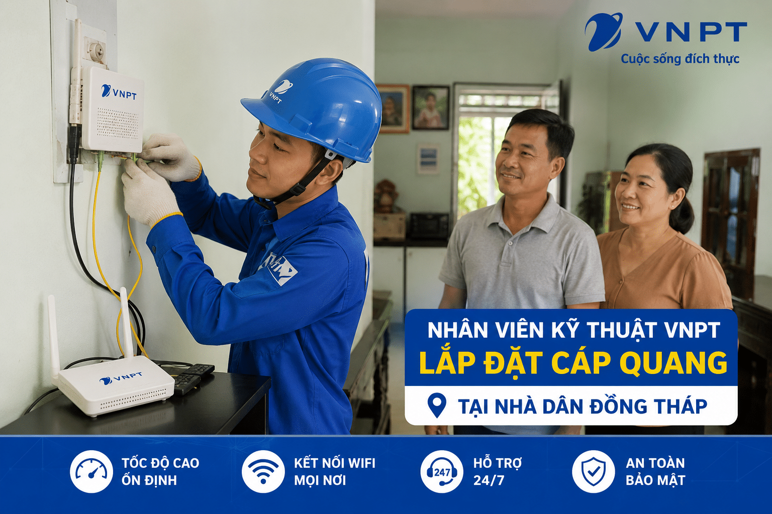 Lắp đặt Mạng Internet Vnpt đồng Tháp