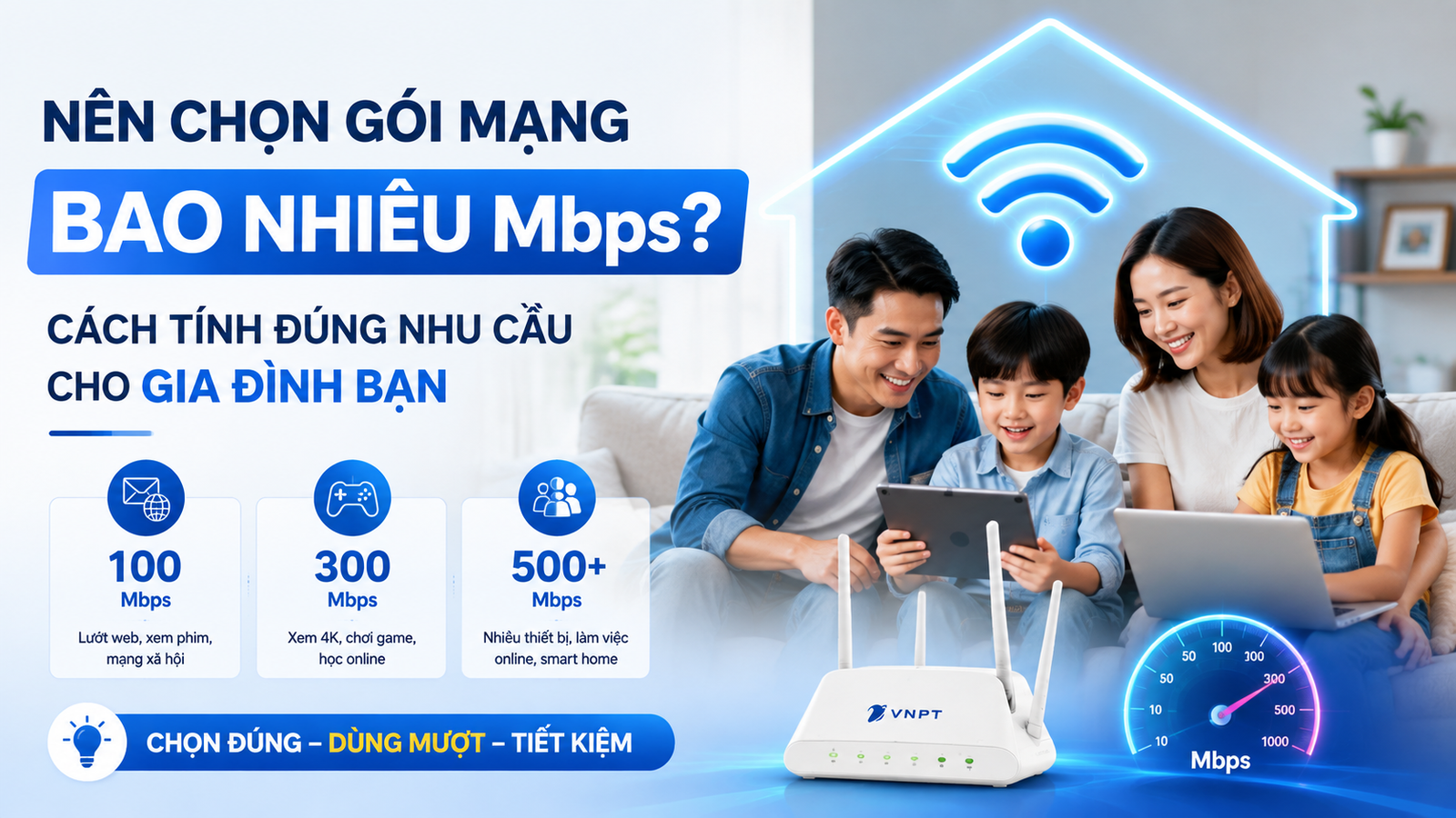 Nên Chon Gói Mạng Bao Nhiêu Mbps Cho Gia đình